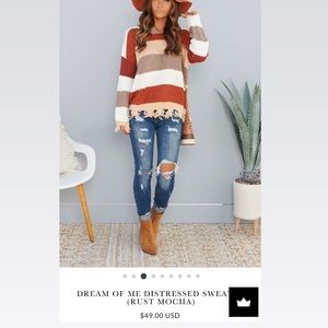 Dream of me distressed sweater